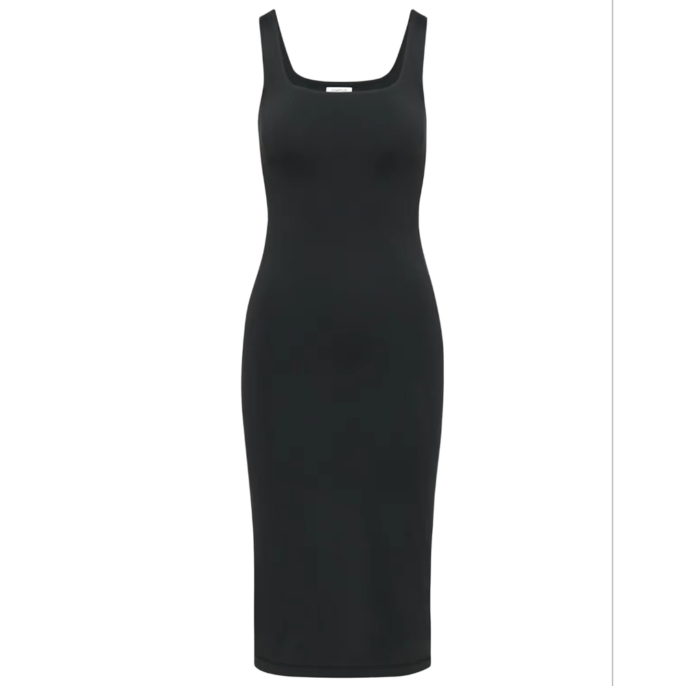 Babaton Aritzia Contour Square Neck Bodycon Midi Dress Navy XS